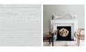 Brewster Home Fashions White Washed Boards Wallpaper - 396" x 20.5" x 0.025"